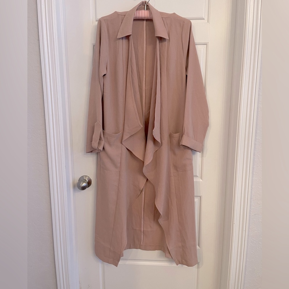 Lush Duster Blush Pink Size: Small Preloved Open Front